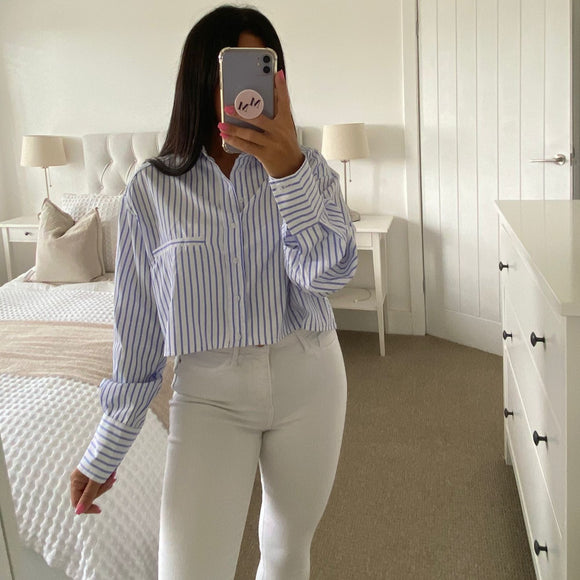 Sally striped shirt - cropped