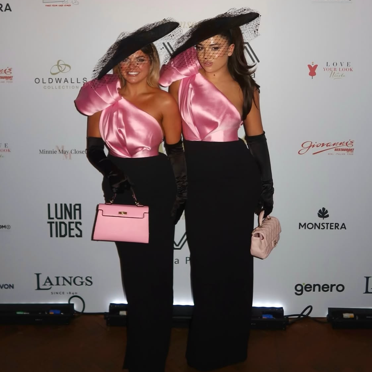 RENT | BUY Solace London Rennie Pink & Black Dress