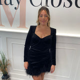 RENT Nadine Merabi Black Miley Dress- RRP £315