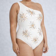 SAMPLE SALE Oceanus Callie One Shoulder Swimsuit - Size XL