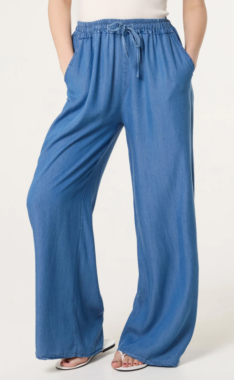 Leigh Wide Leg Denim Trousers