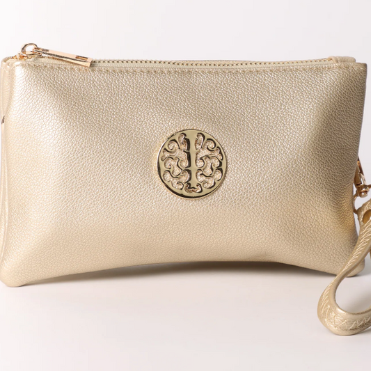 Small Gold Detail Clutch Bag
