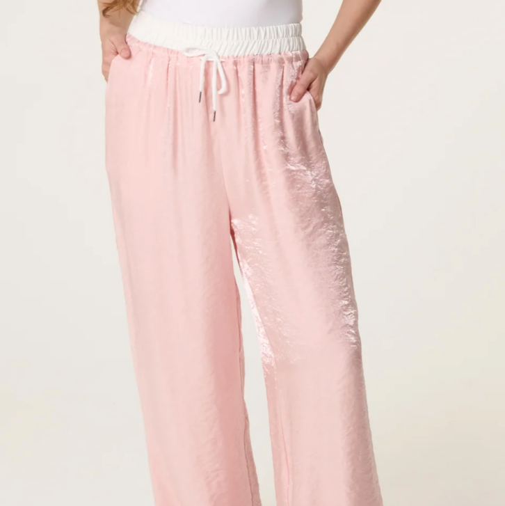 Ellie Contrast Shiny Trousers