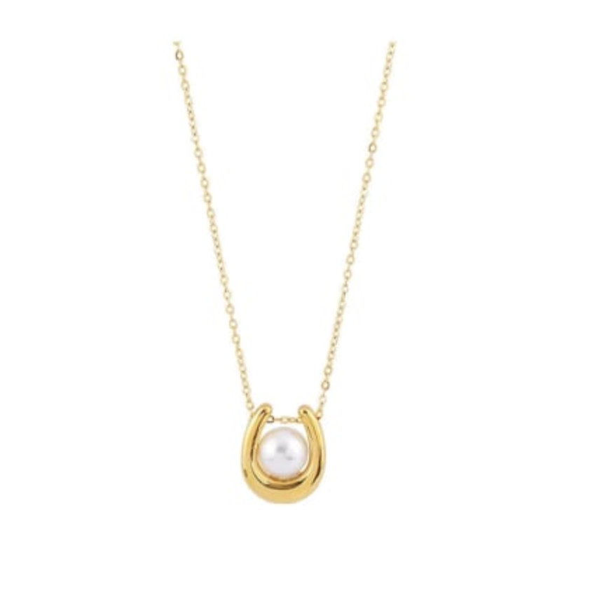 Pearl Round Bead Minimalist Necklace