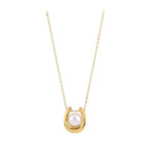 Pearl Round Bead Minimalist Necklace