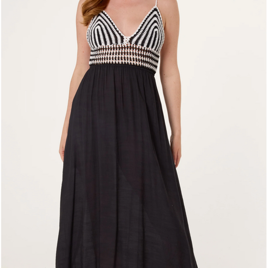 Kara Crochet Detail Maxi Dress