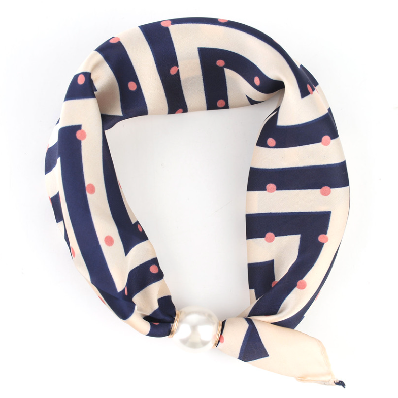 Pearl Clasp Neck Scarf