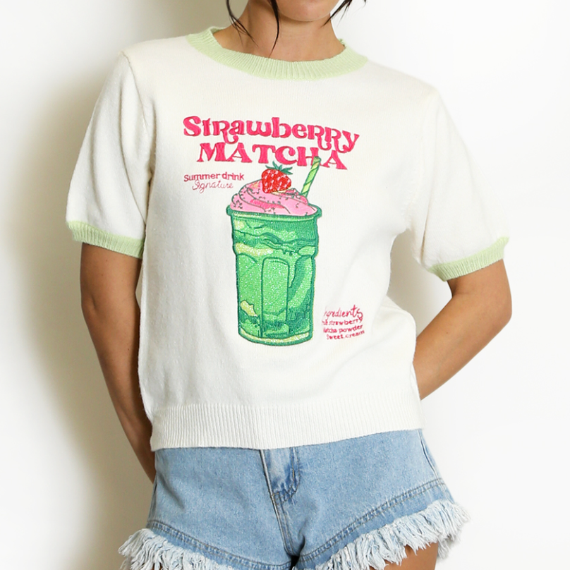 ‘Matcha’ Short Sleeve Jumper