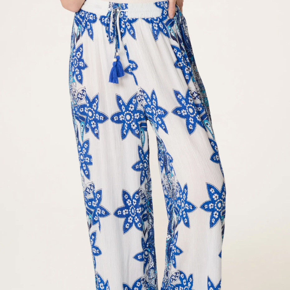 Nola Wide Leg Print Trousers