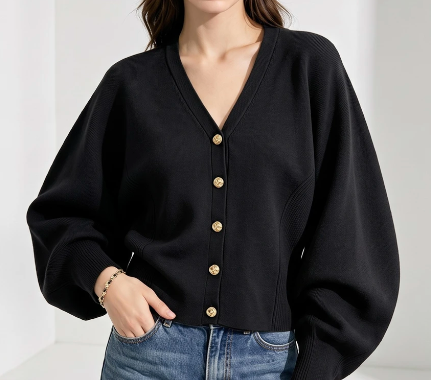 Alexa Balloon Sleeve Cardigan