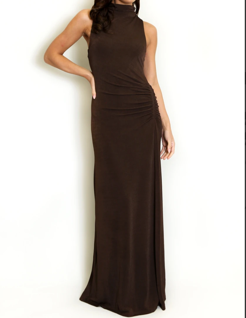 Elody Ruched Detail Maxi Dress