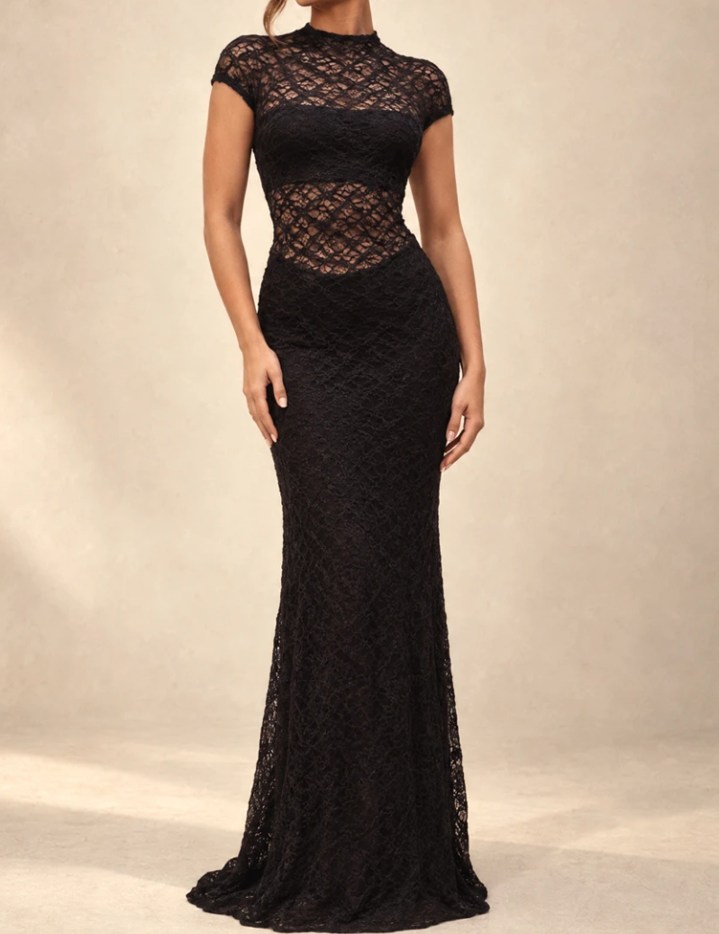 Lola Open Back Lace Maxi Dress