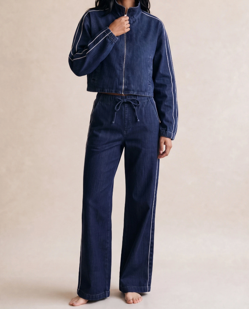 Cassie Denim Jacket & Trouser Set