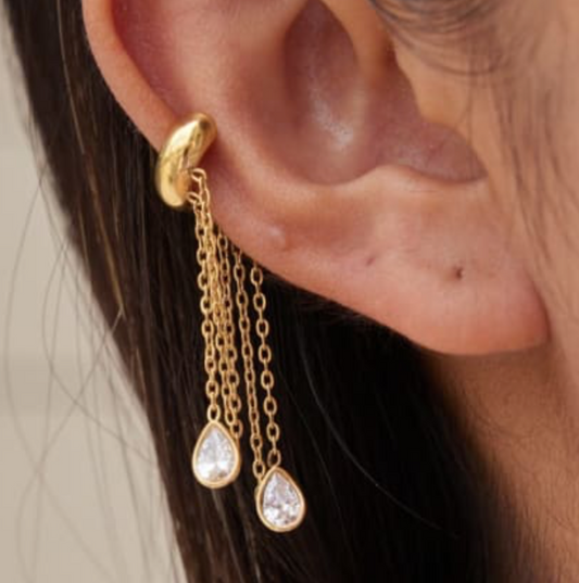 Marla Tassel Cubic Zirconia Single Earring