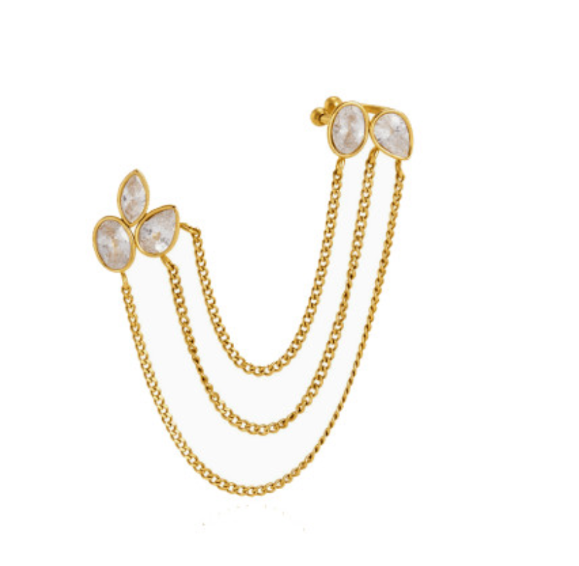 Ffion Tassel Cubic Zirconia Single Earring