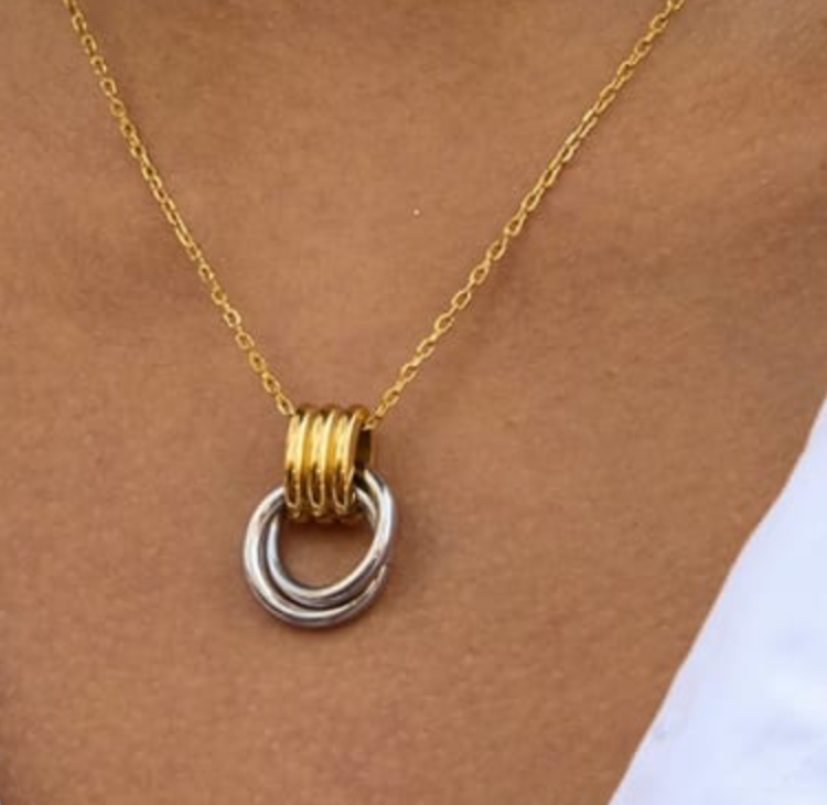 Geo Two Tone Necklace