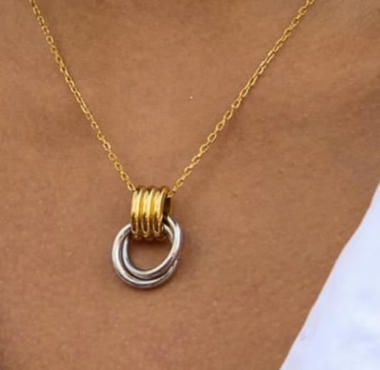 Geo Two Tone Necklace