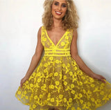 RENT £75 | BUY £150 Nadine Merabi Lola Lemon Dress- RRP £245