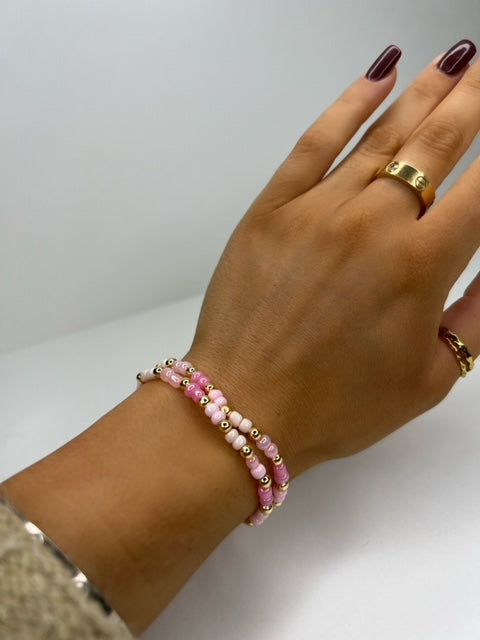 Beaded Bracelet - Coloured Pack of 2