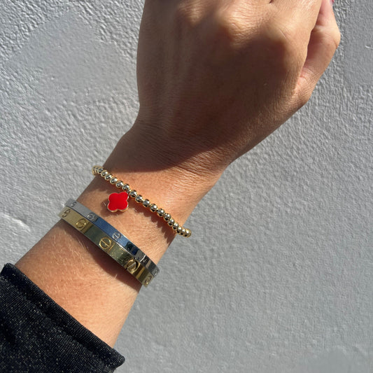 Beaded Bracelet - Clover